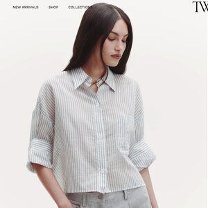 TWP Next Ex Blouse Harbor Gray Muliti Stripe. Brand New Never Worn M/L